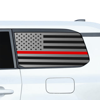 Fits Toyota Land Cruiser 2024-2026 Quarter Window American Flag Vinyl Decal Stickers - Bogar Tech Designs