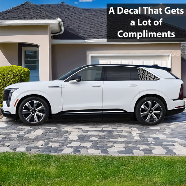 Fits Cadillac Escalade IQ 2025-2026 Animal Leopard Cheetah Cow Window Vinyl Decal Stickers - Bogar Tech Designs