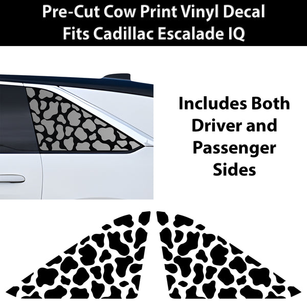 Fits Cadillac Escalade IQ 2025-2026 Animal Leopard Cheetah Cow Window Vinyl Decal Stickers - Bogar Tech Designs