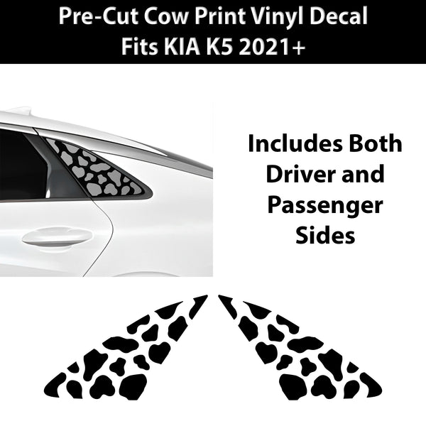 Fits Kia K5 2021-2026 Animal Leopard Cheetah Cow Window Vinyl Decal Stickers - Bogar Tech Designs