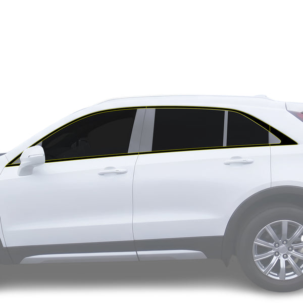 Fits Cadillac XT4 2019-2023 Vinyl Chrome Delete Grille Blackout Decal Stickers Overlay Film
