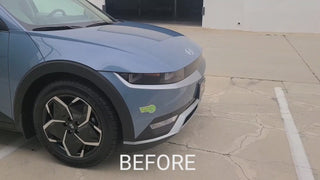 Vinyl Chrome Delete Wheel Front Rear Bumper Trim Blackout Decal Stickers Overlay Film Fits Hyundai Ioniq 5 2022-2024