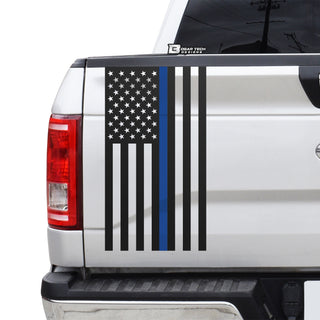 Precut American Flag Side Rear Tailgate Decal Stickers fits Most Pick Up Trucks - Bogar Tech Designs