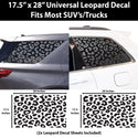 Universal Fit Animal Cow Print Leopard Cheetah Print 3rd Quarter Window Decal Stickers Compatible with Most SUV'S and Trucks - Bogar Tech Designs