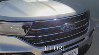 Window Vinyl Chrome Delete Trim Blackout Decal Stickers Overlay Film Fits Ford Explorer 2020 2021 2022 2023 2024