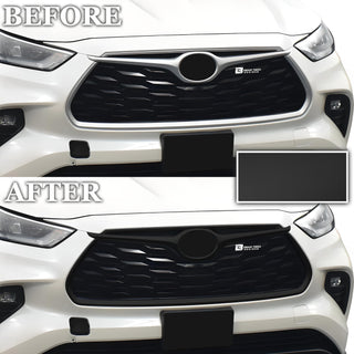 Buy matte-black Vinyl Chrome Delete Sides Front Rear Bumper Trim Blackout Decal Stickers Cover Overlay Fits Toyota Highlander 2020-2023
