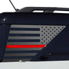 Precut American Flag Rear Side Quarter Window Decal Stickers Fits Ford Bronco Sport 2021 - 2025 - Bogar Tech Designs
