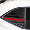 Quarter Window American Flag Vinyl Decal Stickers Fits Chevrolet Camaro 2010 - 2015 - Bogar Tech Designs