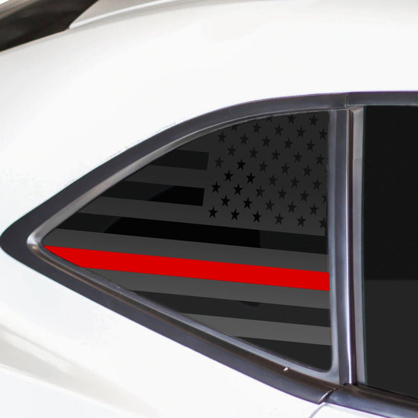 Quarter Window American Flag Vinyl Decal Stickers Fits Chevrolet Camaro 2010 - 2015 - Bogar Tech Designs
