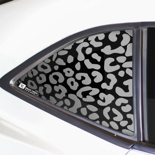 Precut Quarter Window Animal Leopard Print Vinyl Decal Sticker Fits Chevrolet Camaro 2010 - 2015 - Bogar Tech Designs