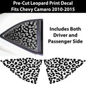 Precut Quarter Window Animal Leopard Print Vinyl Decal Sticker Fits Chevrolet Camaro 2010 - 2015 - Bogar Tech Designs