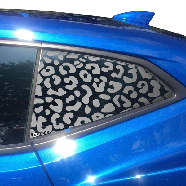 Precut Quarter Window Animal Leopard Print Vinyl Decal Sticker Fits Camaro 2016 - 2022 - Bogar Tech Designs
