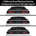 Tail Light Race Track Bat Vinyl Overlay Decal Stickers Cover Fits Dodge Challenger 2015 - 2024 Gloss - Bogar Tech Designs