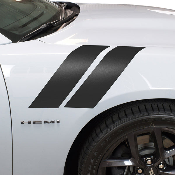 4" Inch Front Fender Hash Marks Stripes Vinyl Decal Fits Dodge Charger and Challenger