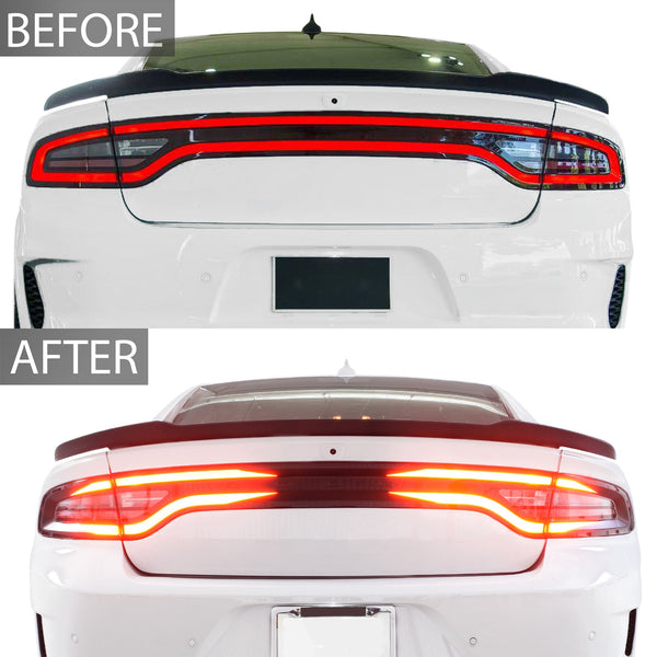 Tail Light Race Track Bat Vinyl Overlay Decal Sticker Film Fits Dodge Charger 2015 - 2022 - Bogar Tech Designs
