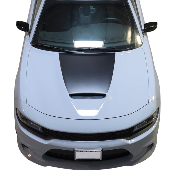 Hemi Hood Accent Graphic Vinyl Decal Sticker Fits Dodge Charger 2015 - 2022 - Bogar Tech Designs
