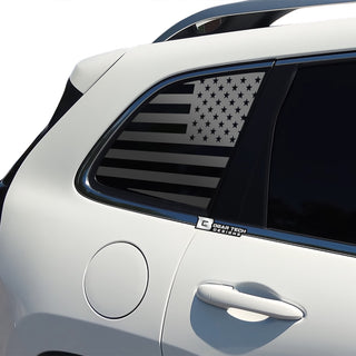 American Flag Rear Side Quarter Window Precut Decal Stickers Fits Jeep Cherokee 2014 - 2023 - Bogar Tech Designs