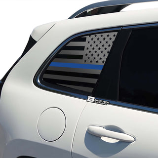 American Flag Rear Side Quarter Window Precut Decal Stickers Fits Jeep Cherokee 2014 - 2023 - Bogar Tech Designs