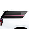 American Flag Window Vinyl Decal Stickers Fits Chevy Suburban GMC Yukon XL 2021 - 2025Blue Pink Red Green Line - Bogar Tech Designs