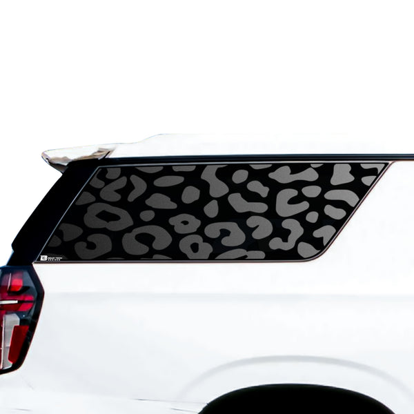 Animal Leopard Cow Paw Heart Window Vinyl Decal Stickers Fits Chevy Suburban GMC Yukon XL 2022 2023 2024 2025 Blue Pink Red Green Line - Bogar Tech Designs