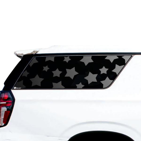 Animal Leopard Cow Paw Heart Window Vinyl Decal Stickers Fits Chevy Suburban GMC Yukon XL 2022 2023 2024 2025 Blue Pink Red Green Line - Bogar Tech Designs