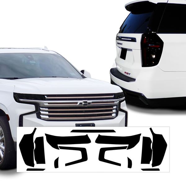 Chevy Tahoe Suburban 2021β2024 Dark Smoke Headlight & Taillight Tint Kit β Precut Vinyl Lens Overlays