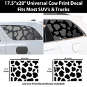 Universal Fit Animal Cow Print Leopard Cheetah Print 3rd Quarter Window Decal Stickers Compatible with Most SUV'S and Trucks - Bogar Tech Designs