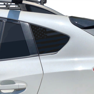Rear Quarter Window American Flags Vinyl Decal Sticker Fits Subaru CrossTrek XV 2018 - 2021 - Bogar Tech Designs