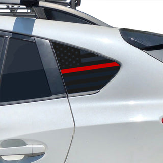 Rear Quarter Window American Flags Vinyl Decal Sticker Fits Subaru CrossTrek XV 2018 - 2021 - Bogar Tech Designs