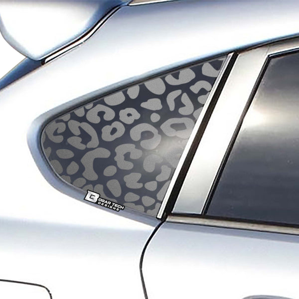 Precut Rear Quarter Window Leopard Print Vinyl Decal Fits Subaru CrossTrek XV 2012 - 2017 - Bogar Tech Designs