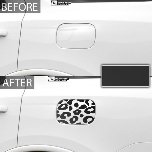 Precut Leopard Cheetah Rear Side Quarter Window Fuel Door Decal Stickers Fits Dodge Durango 2014 - 2023 - Bogar Tech Designs