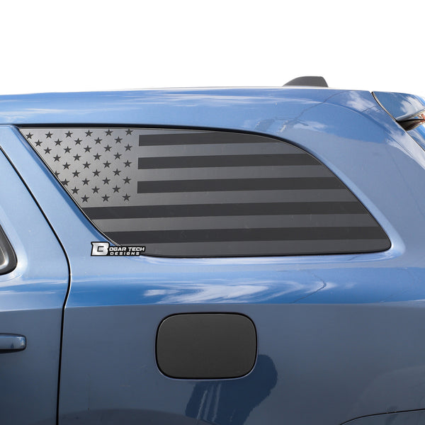 American Flag Window Decal for Dodge Durango 2014-2026 β Precut Matte Black Vinyl