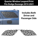 Precut Leopard Cheetah Rear Side Quarter Window Fuel Door Decal Stickers Fits Dodge Durango 2014 - 2023 - Bogar Tech Designs