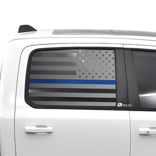 American Flag Side Window Vinyl Decal Stickers Fits Dodge Ram 2019 - 2025 - Bogar Tech Designs