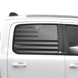American Flag Side Window Vinyl Decal Stickers Fits Dodge Ram 2019 - 2025 - Bogar Tech Designs