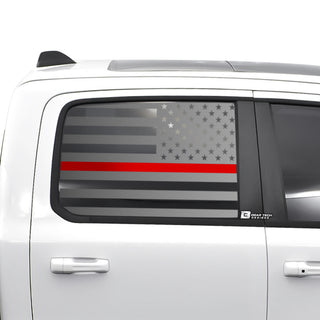 American Flag Side Window Vinyl Decal Stickers Fits Dodge Ram 2019 - 2025 - Bogar Tech Designs
