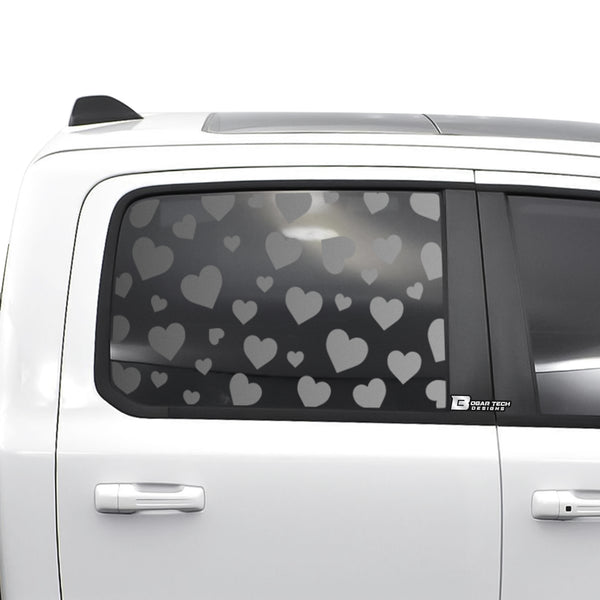 Animal Leopard Paw Heart Window Vinyl Decal Stickers Fits Dodge Ram 2019 2020 2021 2022 2023 - Bogar Tech Designs