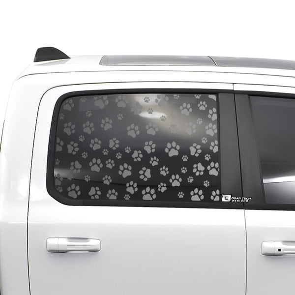 Animal Leopard Paw Heart Window Vinyl Decal Stickers Fits Dodge Ram 2019 2020 2021 2022 2023 - Bogar Tech Designs