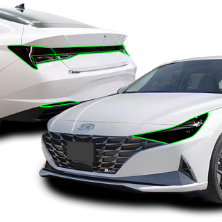 Full Headlight Taillight Precut Smoked PPF Tint Kit Film Overlay Fits Hyundai Elantra 2021 - 2025 - Bogar Tech Designs