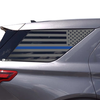 Precut American Flag Rear Side Quarter Window Decals Fits Ford Explorer 2020-2022 - Tint, Paint Protection, Decals & Accessories for your Vehicle online - Bogar Tech Designs