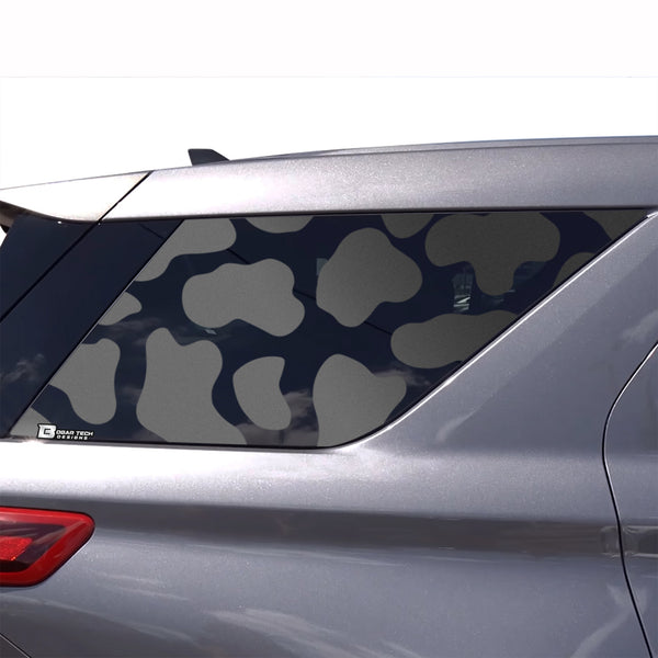 Precut Cow Print Rear Side Quarter Window Decals Fits Ford Explorer 2020+ - Bogar Tech Designs