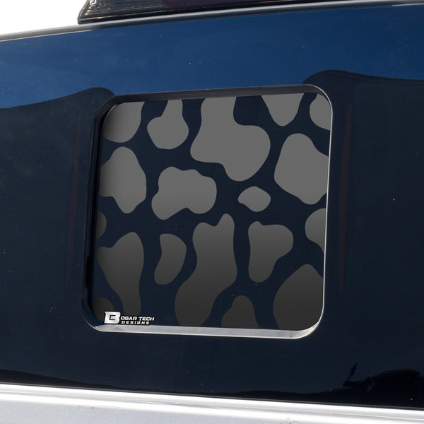 Rear Middle Window Cow Print Vinyl Decal Fits F150 F250 F350 - Bogar Tech Designs