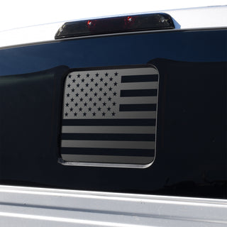 Rear Middle Window American Flag Vinyl Decal Sticker Fits F150 F250 F350 - Bogar Tech Designs
