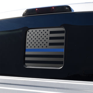 Rear Middle Window American Flag Vinyl Decal Sticker Fits F150 F250 F350 - Bogar Tech Designs