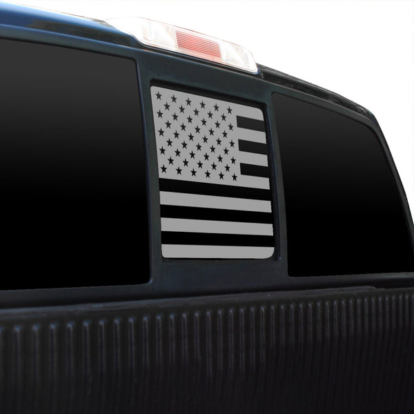 Precut Rear Middle Window American Flag Vinyl Decal Sticker Fits Ford F150 2004 - 2014 - Bogar Tech Designs