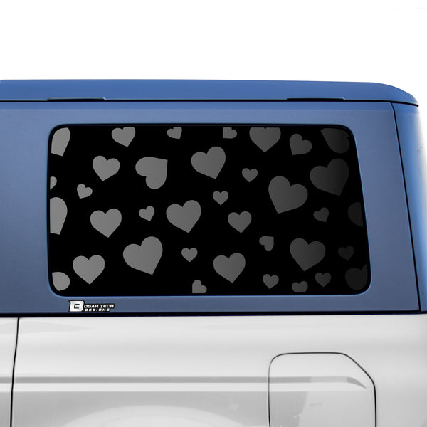 Animal Leopard Cow Paw Heart Window Vinyl Decal Stickers Fits Ford Bronco 4 Door 2021 2022 2023 - Bogar Tech Designs