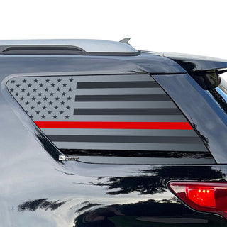 Precut American Flag Rear Side Quarter Window Decal Stickers Fits Ford Explorer 2011 - 2019 - Bogar Tech Designs