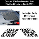 Precut Leopard Cheetah Rear Side Quarter Window Decal Sticker Fits Ford Explorer 2011 - 2019 - Bogar Tech Designs