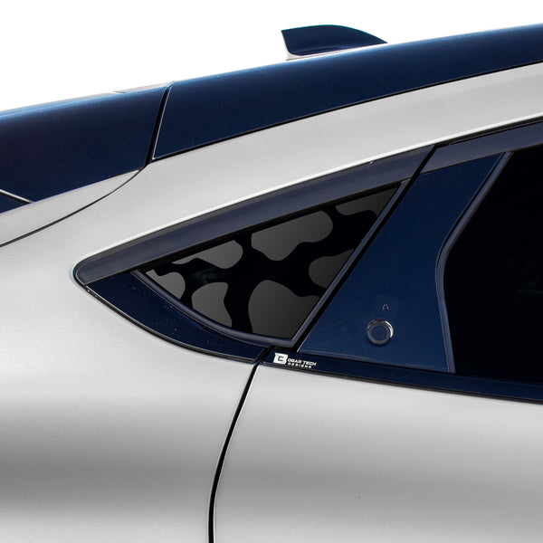 Animal Leopard Cheetah Cow Window Vinyl Decal Stickers Fits Ford Mustang Mach - E 2021 2022 2023 2024 - Bogar Tech Designs