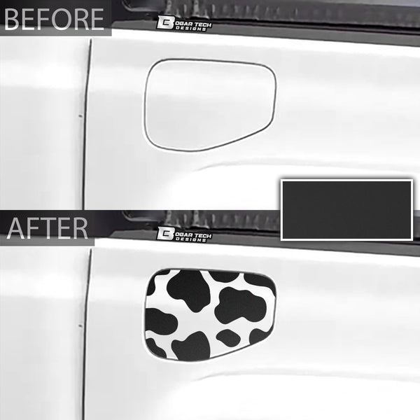 Precut Animal Cow Print Rear Window Fuel Door Decal Stickers Fits Jeep Gladiator 2020 2021 2022 - Bogar Tech Designs